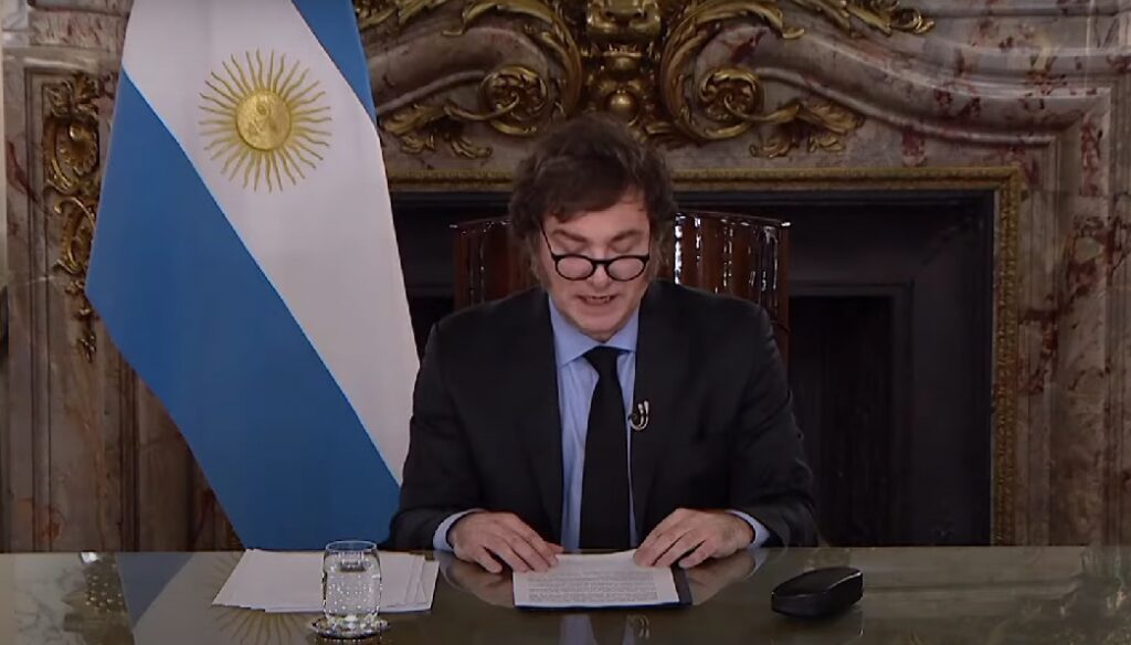 La cadena nacional de Milei: dijo que su plan “está funcionando” e hizo una mención al campo