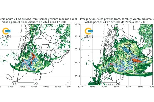 Avanzan nuevos frentes de lluvias con importantes acumulados en el centro del país Avanzan nuevos frentes de lluvias con importantes acumulados en el centro del país