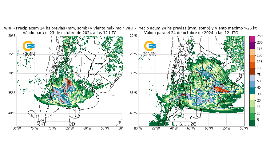 Avanzan nuevos frentes de lluvias con importantes acumulados en el centro del país