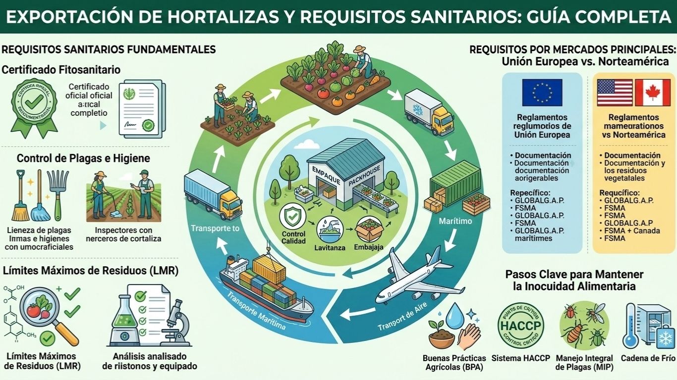 Exportación de Hortalizas y Requisitos Sanitarios: Guía Completa para el Comercio Internacional
