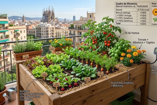 Métodos científicos para el cultivo de hortalizas en bancales elevados en espacios reducidos