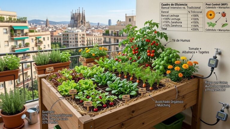 Métodos científicos para el cultivo de hortalizas en bancales elevados en espacios reducidos