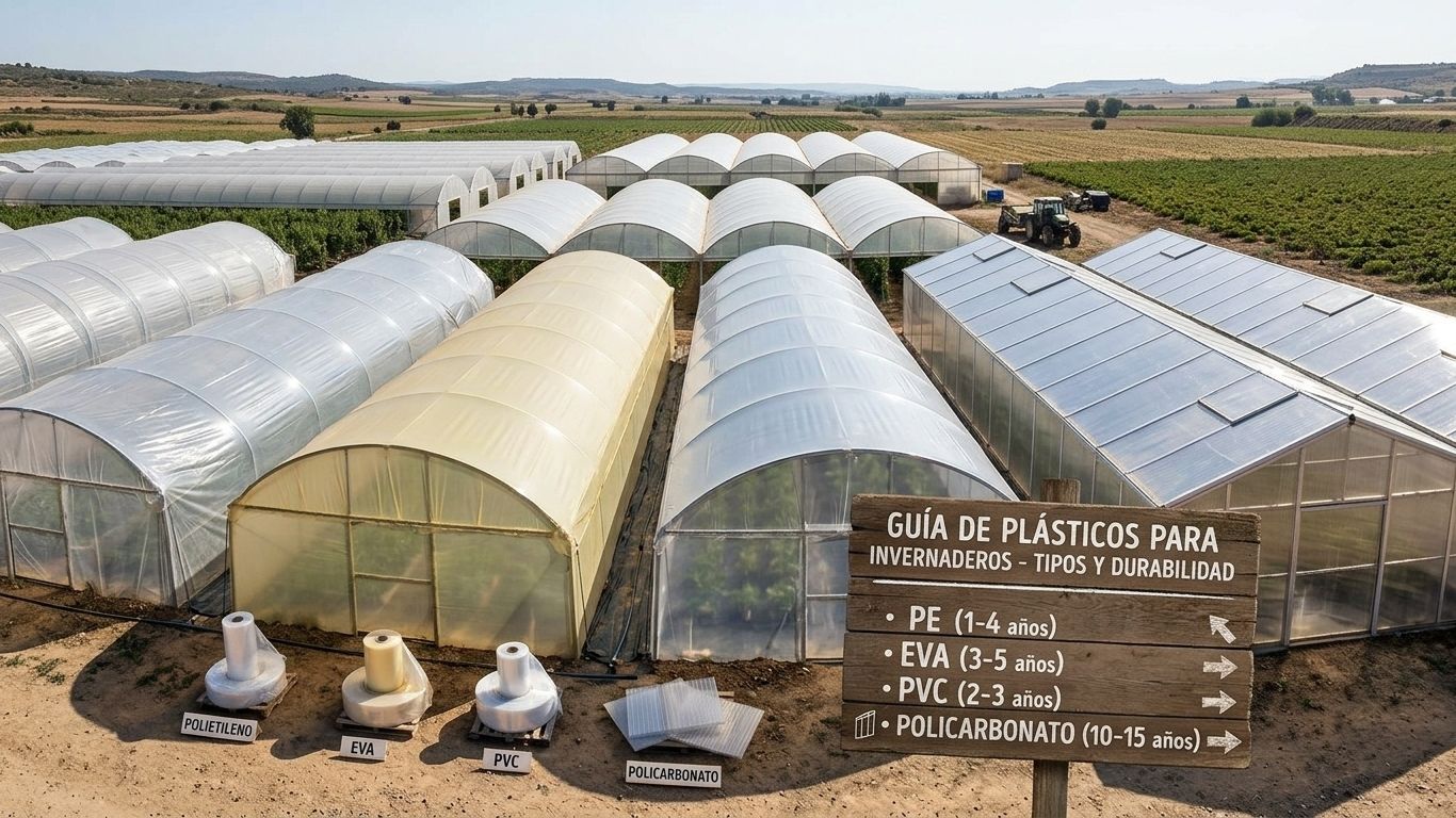 Tipos de plásticos para invernaderos y su durabilidad: Guía completa para agricultores